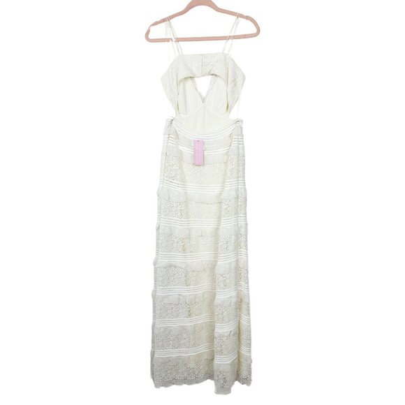 NWT Sachin + Babi Nina Gown White Lace Maxi Dress Long Wedding Boho Cutout Ivory - Picture 5 of 14